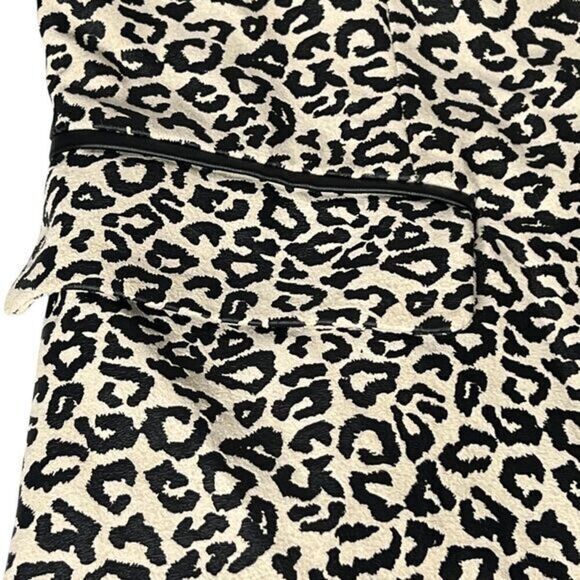 CHICO'S Faux Suede Animal Print‎ Blazer Jacket One Button Closure Size Medium - Picture 9 of 12